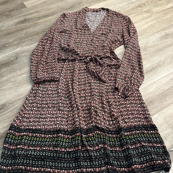 Kobi Halperin long sleeve silk dress sz 14 - Picture 4 of 5